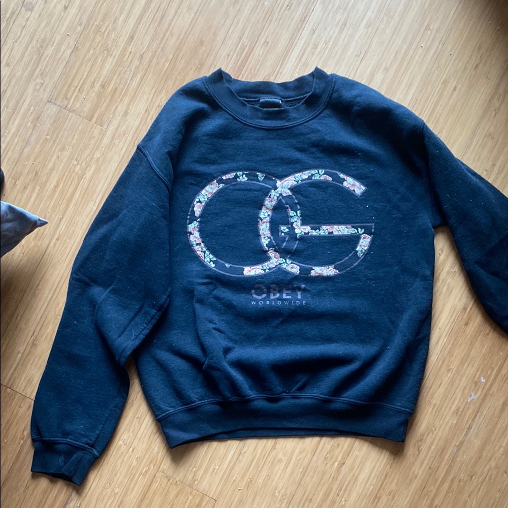 Obey Black Graphic Sweatshirt